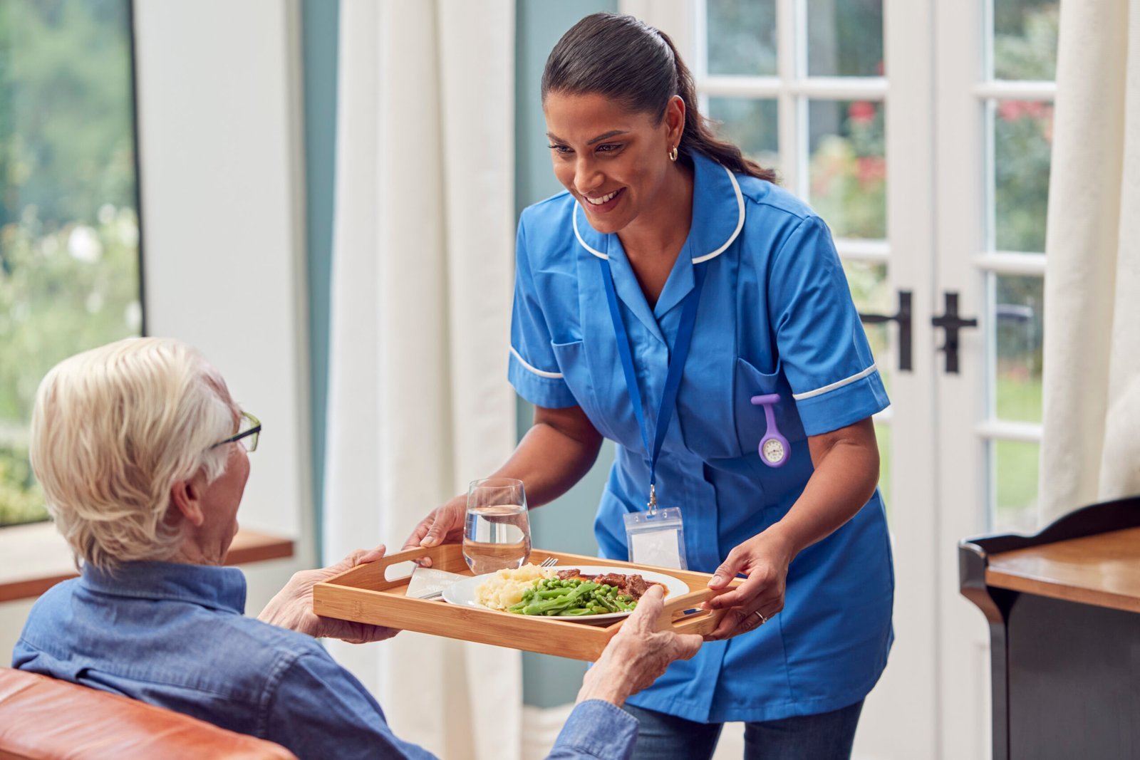 Domiciliary home care support with a meal at home in Manchester